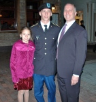 Proud Dad and sister flank our Army cadet.